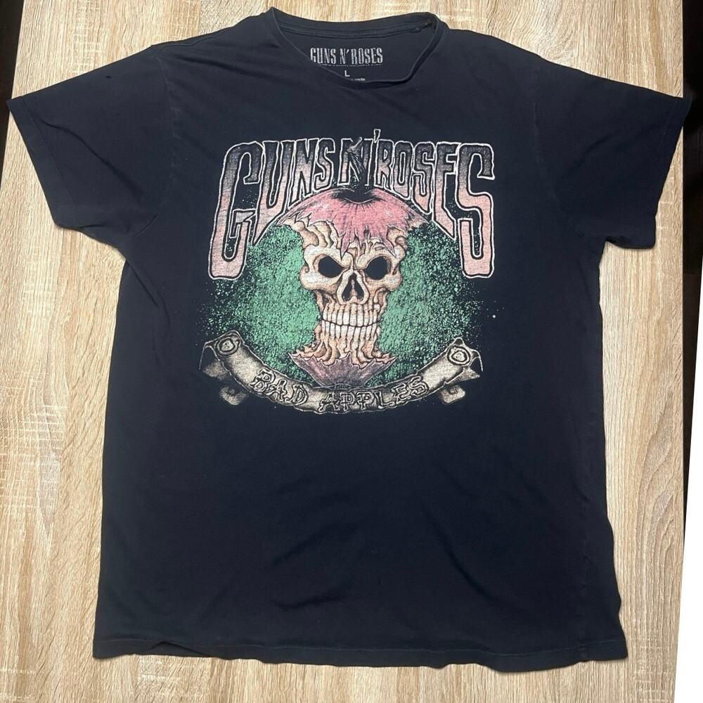 Guns n Roses Vintage 1991 92 Tour Black Skeleton TShirt Large